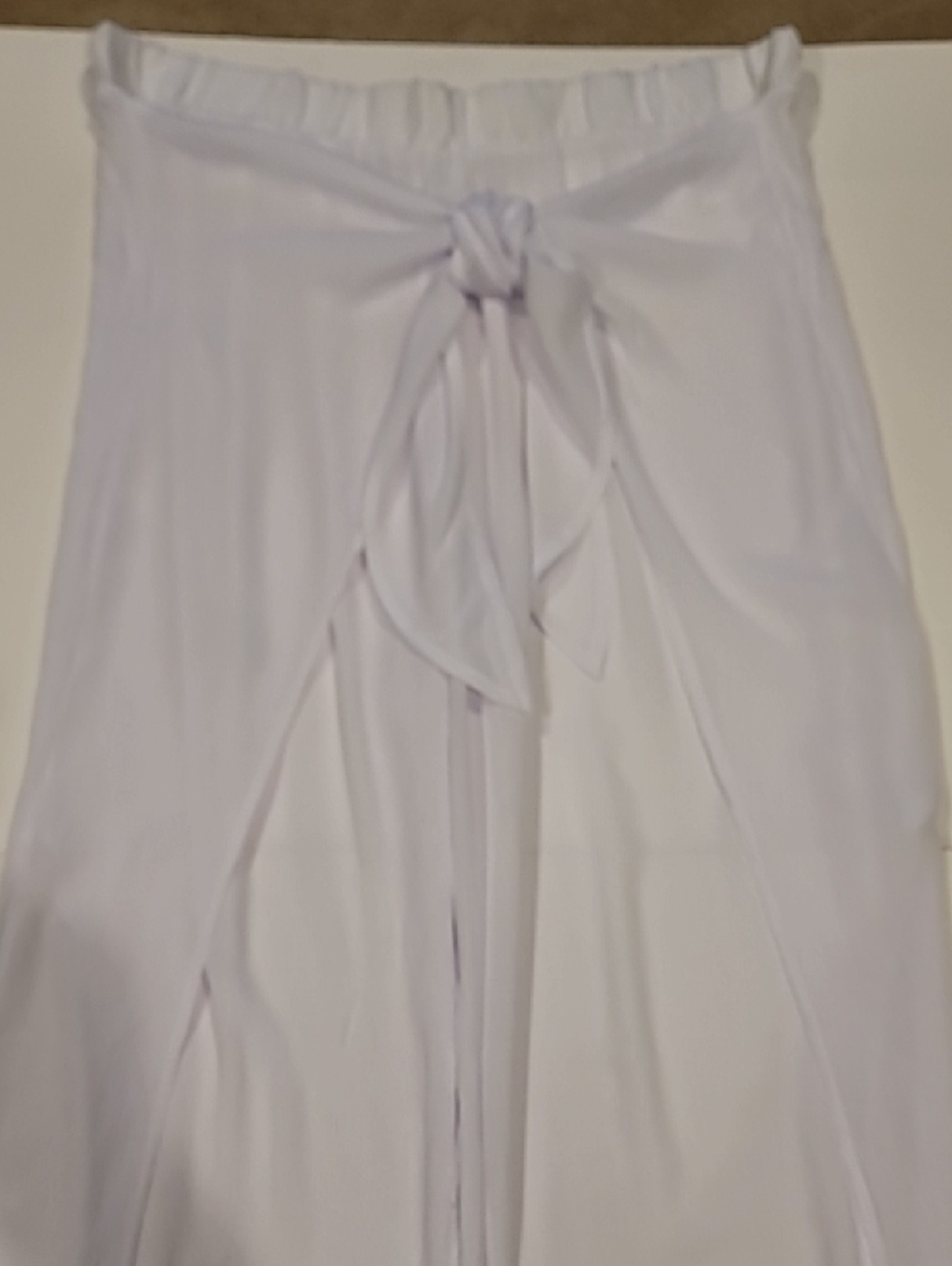 Serra White Tie-Waist Wide Leg Swim Harem Coverup Gauze Pants XL - Picture 4 of 11
